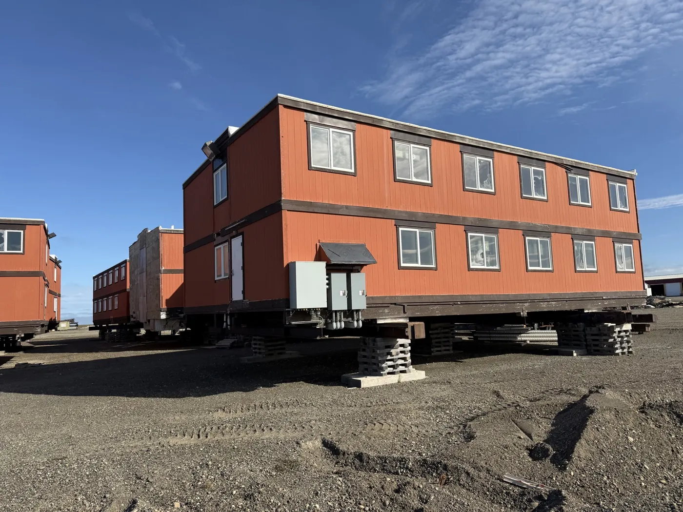 208-man camp building at Frontier